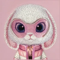 Nimmy Cool&Cute 2.0 Rabbit dėklas iPhone 17 Pro Max - rožinis