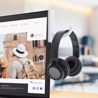 Ausinių laikiklis monitoriui baltas