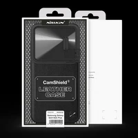 Nillkin CamShield Leather S dėklas telefonui Samsung Galaxy S23+ su kameros dangteliu juodas