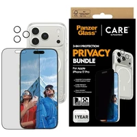 CARE by PanzerGlass flagmanas privatumo 3in1 dėklas + privatumo stiklas + lęšis iPhone 17 Pro