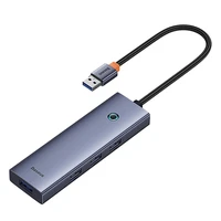 4in1 Hub Baseus UltraJoy USB-A į 4xUSB 3.0 (kosminis pilkas)