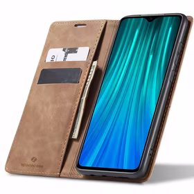 Spacecase piniginės dėklas Redmi Note 8 Pro šviesiai rudas