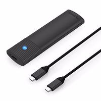 Orico PWM2-G2 M.2 NVME USB-C 10Gb/s diskų įrenginys - juodas