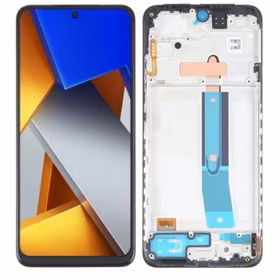 Ekranas skirtas Xiaomi Redmi Note 11 / Poco M4 Pro 4G juodas su rėmeliu HQ