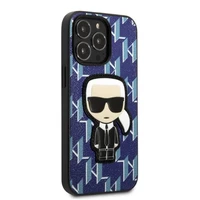 Karl Lagerfeld KLHCP13LPMNIKBL iPhone 13 Pro / 13 6.1" kietas dėklas mėlynas/mėlynas Monograma Ikonik pleistras