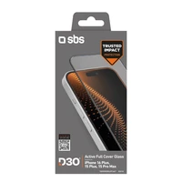 SBS grūdintas stiklas D3O su rėmeliu iPhone 16 Plus / iPhone 15 Plus