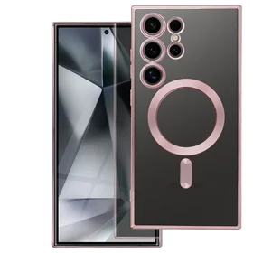 ELECTRO MAG COVER dėklas suderinamas su MagSafe SAMSUNG A37 rožinio aukso