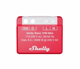 Shelly Wave 1PM Mini LR išmanusis Z-Wave relė