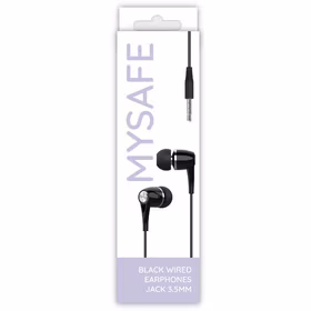 MYSAFE Laidinės ausinės EAR35 JACK 3.5MM juodas