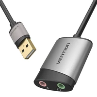 Išorinė USB garso kortelė Vention CDKHB, TRS 3.5mm, 0.15m (pilka)