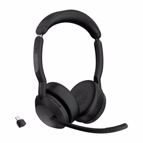 Jabra 25599-999-899 Ausinės be mikrofono ir ausinės su mikrofonu Laisvų rankų įranga Bevielis Su lankeliu Biuras / skambučių centras Bluetooth Įkrovimo stovas Juoda