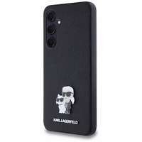 Karl Lagerfeld Saffiano Karl&Choupette Pin dėklas Samsung Galaxy A35 - juodas