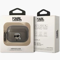 Karl Lagerfeld KKLAP2HNIKTCK AirPods Pro 2 dėklas juodas/juodas Ikonik Karl Lagerfeld
