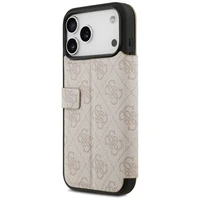 Guess Book 4G Metal Logo dėklas telefonui iPhone 17 Pro Max - rožinis