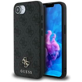 Guess 4G Small 4G and Classic MagSafe dėklas telefonui iPhone 16e - juodas