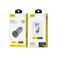 Automobilinis įkroviklis Foneng C16 30W USB-C/USB-A pilkas
