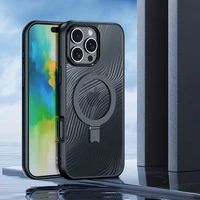 Dux Ducis Aimo Mag Dėklas su MagSafe ir stovu iPhone 16 Pro - juodas