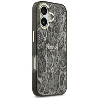 Guess Pitono rašto magnetinis dėklas iPhone 17 - juodas