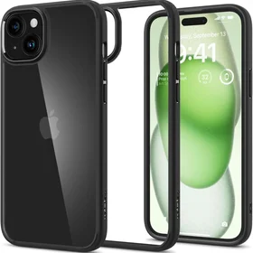 Spigen Ultra Hybrid iPhone 15 Plus dėklas - matinė juoda