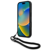 BMW Signature odinis Wordmark laido dėklas iPhone 16 Pro Max - juodas