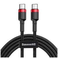 Baseus kabelis Cafule PD USB-C - USB-C 2,0 m raudonas-juodas 60W