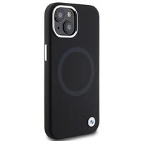 BMW parašo skystas silikonas Magnetinis dėklas telefonui iPhone 15 - juodas
