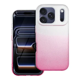 SHINING Dėklas telefonui IPHONE 17 Pro permatinas rožinis