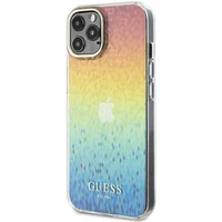 Guess IML Faceted Mirror Disco Iridescent dėklas telefonui iPhone 12/12 Pro - įvairiaspalvis