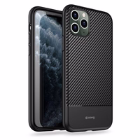 Crong Prestige Carbon Cover - iPhone 11 Pro Max dėklas (juodas)