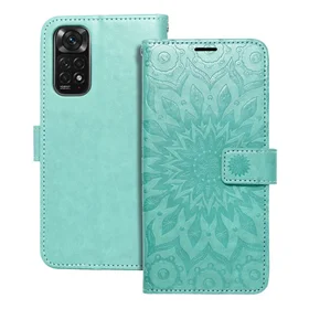 MEZZO knyginis dėklas telefonui XIAOMI Redmi Note 11 / 11S mandala žalia