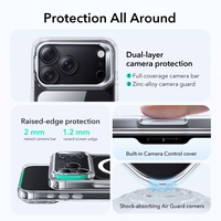 ESR Classic Hybrid Kickstand Magnetinis dėklas telefonui iPhone 17 Pro - skaidrus