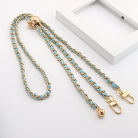 Telefono raištis G-14 šviesiai mėlynas-auksinis