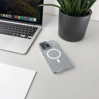 Wozinsky Blizgus dėklas telefonui su Mag Safe Samsung Galaxy S24 FE - skaidrus su blizgučiais