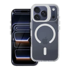 Dėklas LENS MAG COVER suderinamas su MagSafe telefonui IPHONE 16 PRO MAX baltas