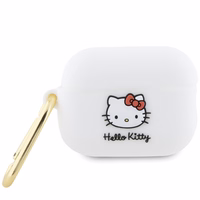 Hello Kitty silikoninis 3D Kitty galvos dėklas AirPods Pro 2 (2022/2023) - baltas