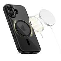 "Tech-Protect Magpeak Magsafe CC" dėklas "iPhone 17" - skaidrus, juodas