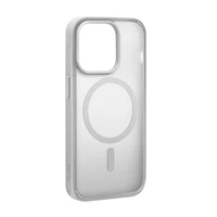 Puro Gradient magnetinis silikoninis dėklas telefonui iPhone 15 Pro Max - sidabrinis