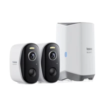 Baseus Security N1 Plus Dual 2K lauko stebėjimo rinkinys (2 kameros) – Baltas