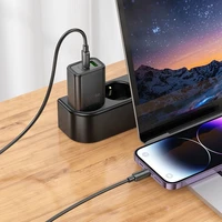 Įkroviklis telefonui Hoco USB A + USB C QC3.0 PD 3A 20W + kabelis USB C į Lightning N61 juodas