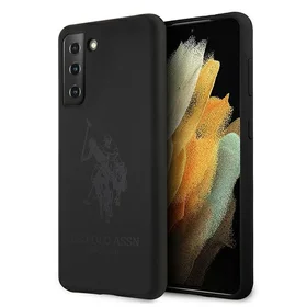 Dėklas telefonui US Polo USHCS21SSLHRTBK S21 G991 juodas silikoninis su tonu