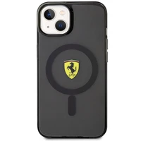 Ferrari FEHMP14SURKK iPhone 14 6.1" juodas kietas dėklas telefonui pusiau permatomas magnetinis (MagSafe)