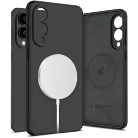 Tech-Protect Liquid Silicone Magnetinis dėklas Samsung Galaxy S25 Edge - juodas