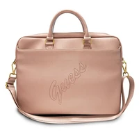 Guess Saffiano Script 16" Nešiojamojo kompiuterio dėklas rožinis