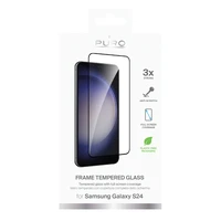 Puro grūdintas stiklas su juodu rėmeliu Samsung Galaxy S25 / S24