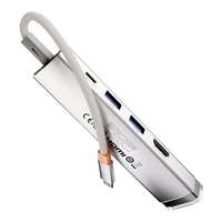 5 prievadų HUB AIR Baseus UltraJoy Series Type-C - HDMI, USB3.0x2, PD, RJ45 (sidabrinis)