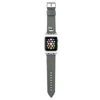 KARL LAGERFELD silikoninis laikrodžio dirželis APPLE Watch KLAWLOKHG (SAFFIANO KH 42 / 44 mm) sidabrinis