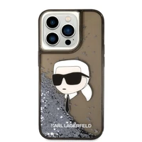 Karl Lagerfeld Glitter Karl's Head dėklas telefonui iPhone 14 Pro Max - juodas