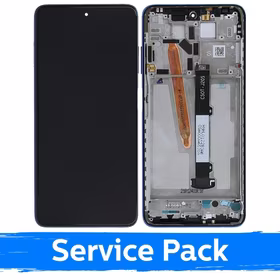 Ekranas skirtas Xiaomi Poco X3 Pro (X3) su rėmeliu / Blue / (Service Pack)