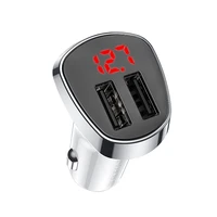 Borofone automobilinis įkroviklis BZ15 Auspicious - 2xUSB - 2,4A su USB to MicroUSB kabeliu baltas