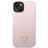 Guess GUHCP14MSLTGU iPhone 14 Plus 6,7 violetinis / violetinis kietasis dėklas Silicone Triangle Logo